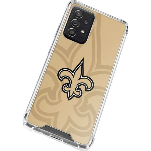 NFL New Orleans Saints Double Vision Galaxy A52 5G Clear Case